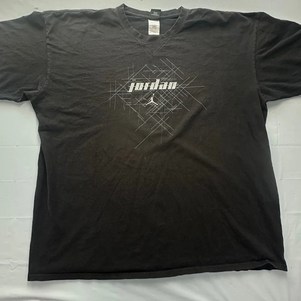 Jordan Brand Graphic T-Shirt Mens 3XL Black Jumpman Logo Short Sleeve Cotton Tee